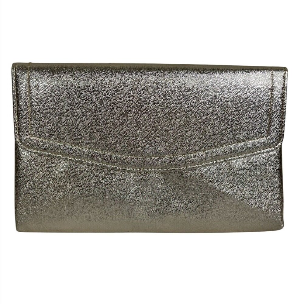 Vintage Harry Levine HL Gold Evening Bag Envelope Clutch Gold Chain Convertible